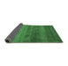 Sideview of Abstract Emerald Green Modern Rug, abs5496emgrn