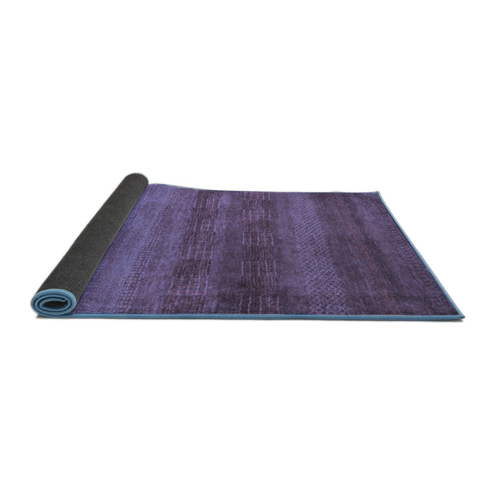 Sideview of Abstract Blue Modern Rug, abs5496blu