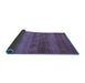 Sideview of Abstract Blue Modern Rug, abs5496blu