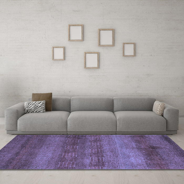 Machine Washable Abstract Blue Modern Rug in a Living Room, wshabs5496blu