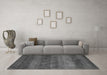 Machine Washable Abstract Gray Modern Rug in a Living Room,, wshabs5496gry