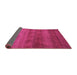 Sideview of Abstract Pink Modern Rug, abs5496pnk