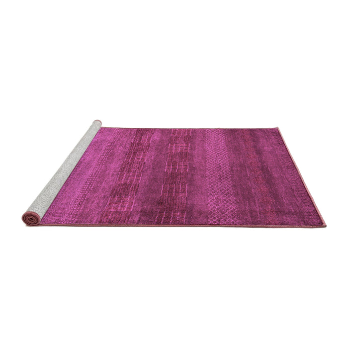 Sideview of Machine Washable Abstract Purple Modern Area Rugs, wshabs5496pur