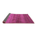 Sideview of Abstract Purple Modern Rug, abs5496pur