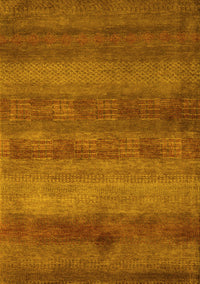 Abstract Yellow Modern Rug, abs5496yw