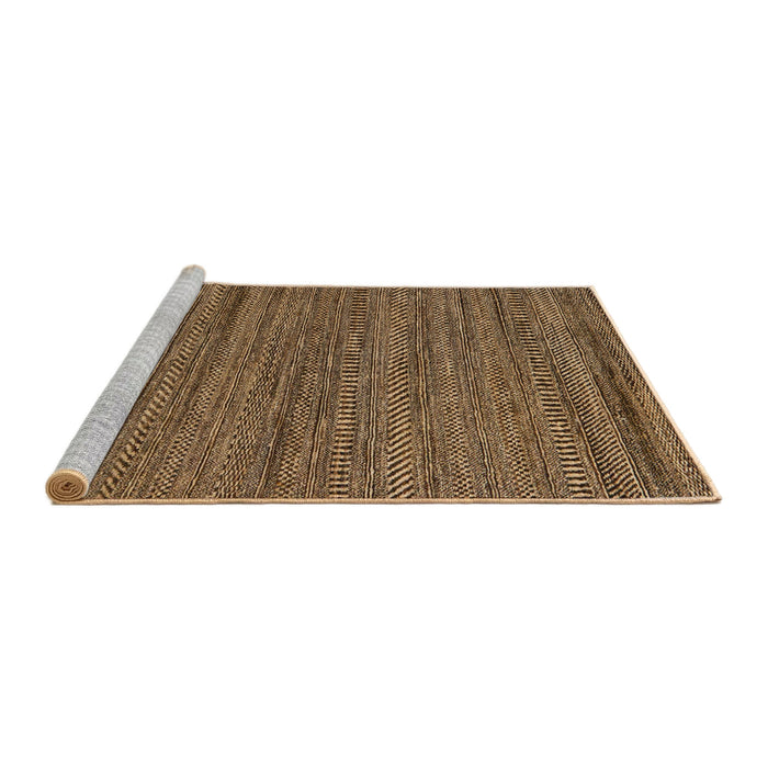 Sideview of Machine Washable Abstract Red Brown Rug, wshabs5497