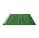 Sideview of Machine Washable Abstract Emerald Green Modern Area Rugs, wshabs5497emgrn