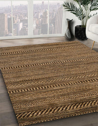 Abstract Red Brown Modern Rug, abs5497