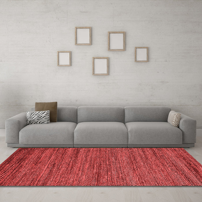 Modern Red Washable Rugs