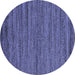 Round Abstract Blue Modern Rug, abs5497blu
