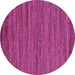 Round Machine Washable Abstract Pink Modern Rug, wshabs5497pnk