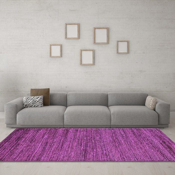 Machine Washable Abstract Purple Modern Area Rugs in a Living Room, wshabs5497pur