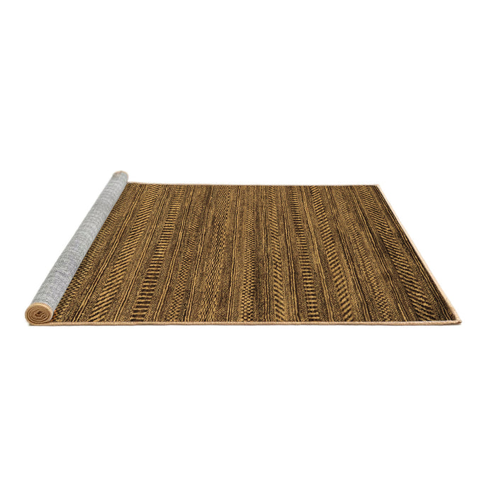 Sideview of Machine Washable Abstract Brown Modern Rug, wshabs5497brn