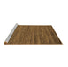 Sideview of Machine Washable Abstract Brown Modern Rug, wshabs5497brn