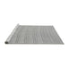 Sideview of Machine Washable Solid Gray Modern Rug, wshabs5498gry