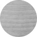 Round Machine Washable Solid Gray Modern Rug, wshabs5498gry