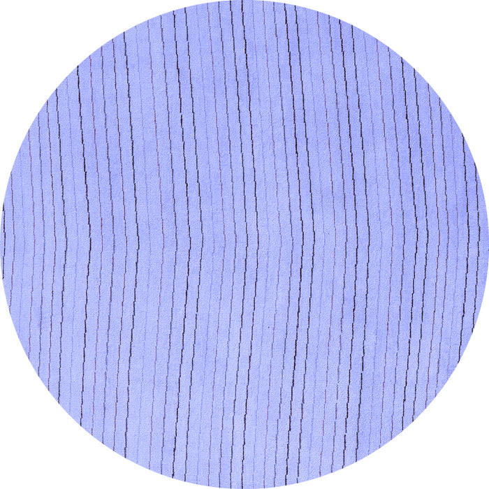 Round Solid Blue Modern Rug, abs5498blu