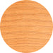 Round Machine Washable Solid Orange Modern Area Rugs, wshabs5498org