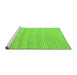 Sideview of Machine Washable Solid Green Modern Area Rugs, wshabs5498grn