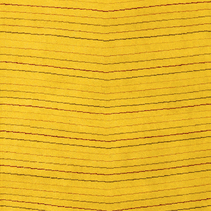 Machine Washable Solid Yellow Modern Rug, wshabs5498yw