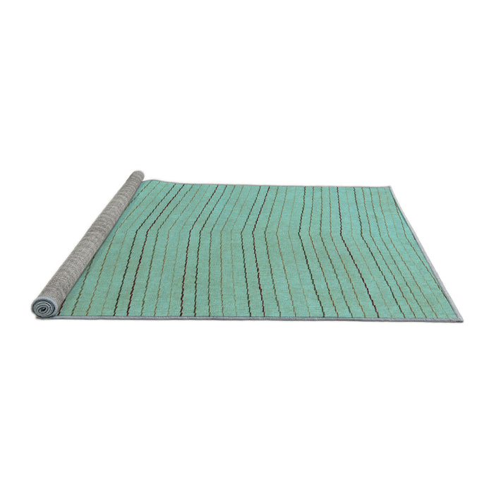 Sideview of Machine Washable Solid Light Blue Modern Rug, wshabs5498lblu