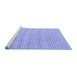 Sideview of Machine Washable Solid Blue Modern Rug, wshabs5498blu