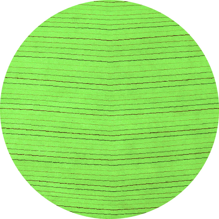 Round Solid Green Modern Rug, abs5498grn