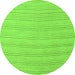 Round Solid Green Modern Rug, abs5498grn