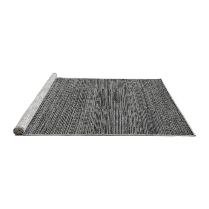 Sideview of Machine Washable Abstract Gray Modern Rug, wshabs5499gry