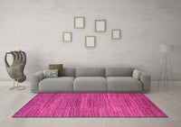 Machine Washable Abstract Pink Modern Rug, wshabs5499pnk
