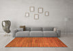 Machine Washable Abstract Orange Modern Area Rugs in a Living Room, wshabs5499org