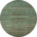 Round Abstract Light Blue Modern Rug, abs5499lblu