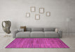 Machine Washable Abstract Purple Modern Area Rugs in a Living Room, wshabs5499pur