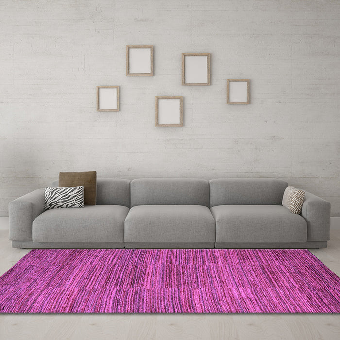 Machine Washable Abstract Purple Modern Area Rugs in a Living Room, wshabs5499pur