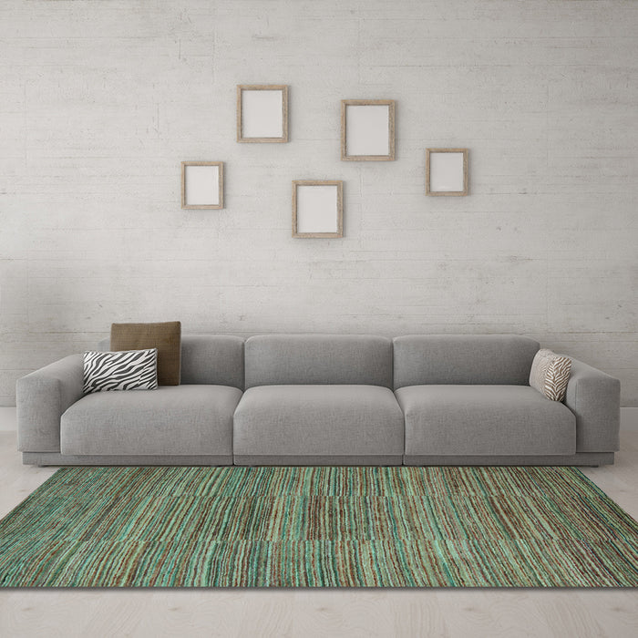 Machine Washable Abstract Light Blue Modern Rug in a Living Room, wshabs5499lblu