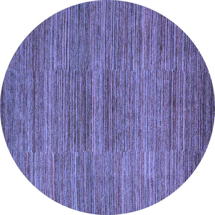 Round Abstract Blue Modern Rug, abs5499blu