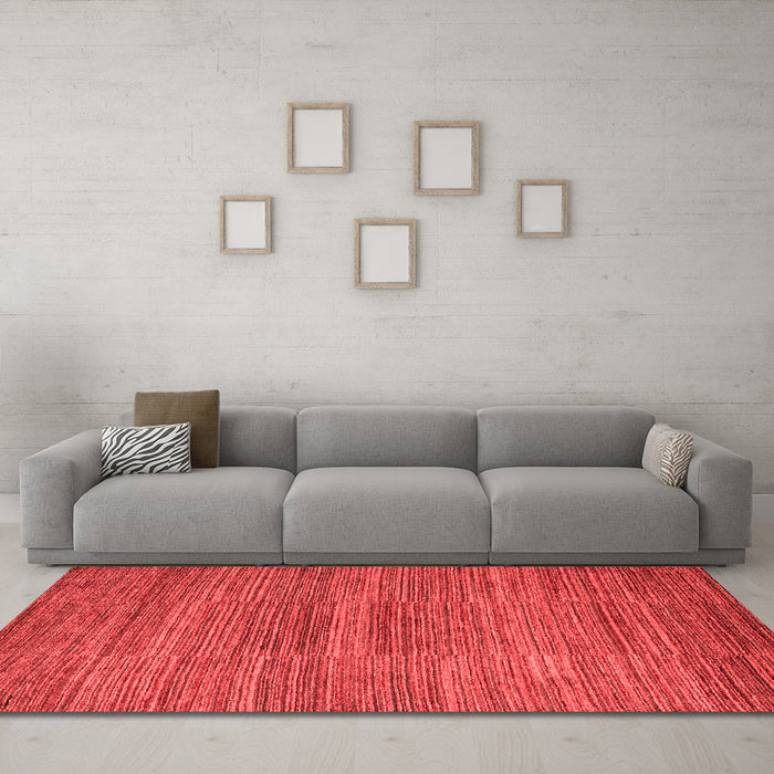 Modern Red Washable Rugs