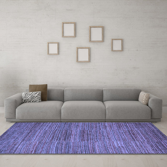 Machine Washable Abstract Blue Modern Rug in a Living Room, wshabs5499blu