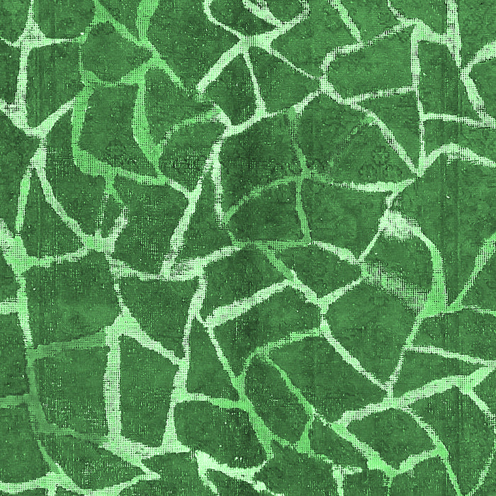 Machine Washable Abstract Emerald Green Modern Area Rugs, wshabs549emgrn