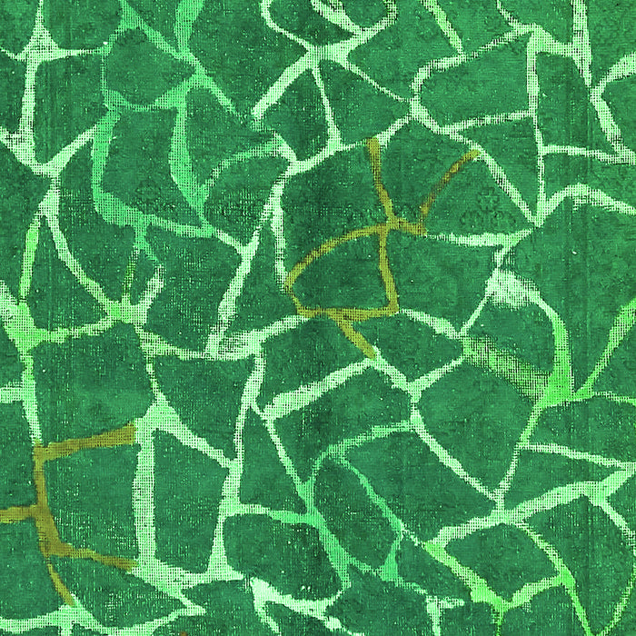 Machine Washable Abstract Green Modern Area Rugs, wshabs549grn