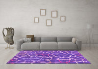 Machine Washable Abstract Pink Modern Rug, wshabs549pnk