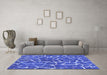 Machine Washable Abstract Blue Modern Rug in a Living Room, wshabs549blu