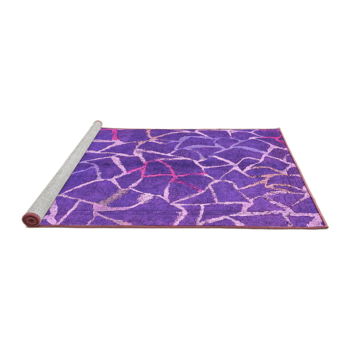 Sideview of Machine Washable Abstract Pink Modern Rug, wshabs549pnk