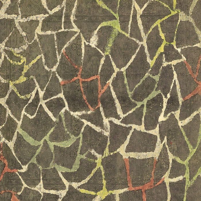 Square Abstract Brown Modern Rug, abs549brn