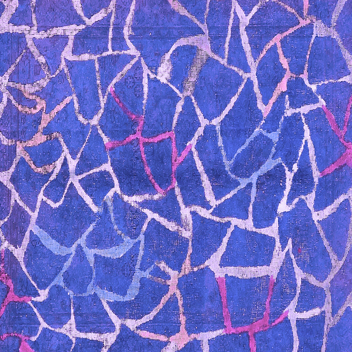 Square Machine Washable Abstract Purple Modern Area Rugs, wshabs549pur