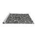 Sideview of Machine Washable Abstract Gray Modern Rug, wshabs549gry