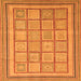 Square Abstract Orange Modern Rug, abs54org