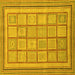 Square Abstract Yellow Modern Rug, abs54yw