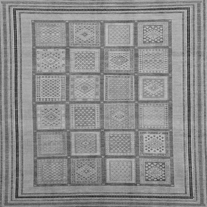 Square Machine Washable Abstract Gray Modern Rug, wshabs54gry