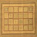 Square Abstract Brown Modern Rug, abs54brn